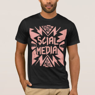 Soziale Medien Cyber Grunge abgenutzte Ästhetik T-Shirt