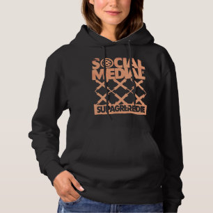 Soziale Medien Cyber Grunge Y2K abgenutzte Ästheti Hoodie