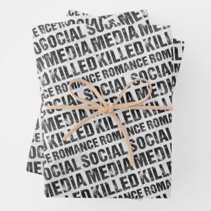 Soziale Medien haben die Romantik getötet Geschenkpapier Set