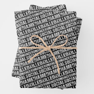 Soziale Medien haben die Romantik getötet Geschenkpapier Set