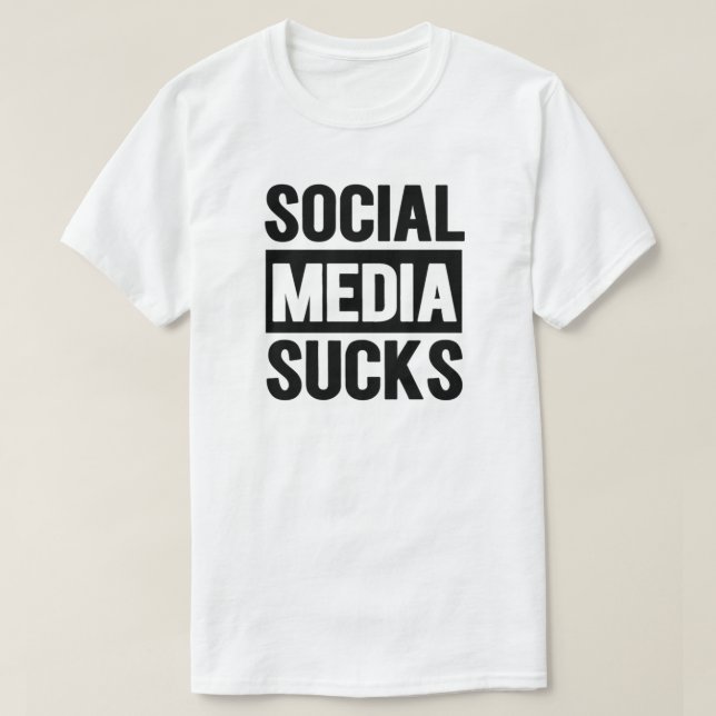 SOZIALE MEDIEN IST ZUM KOTZEN | ANTISOZIALE MEDIEN T-Shirt (Design vorne)
