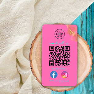 Soziale Medien Kontaktieren Sie uns QR-Code Golden Visitenkarte