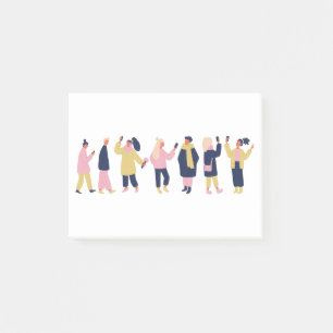 Soziale Medien Post-it Klebezettel