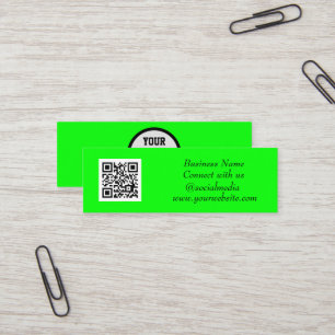 Soziale Medien QR-Code Einfaches Fluoreszierendes  Mini Visitenkarte