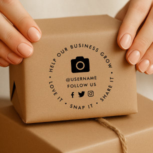Soziale Medien Stempel   Folgen Sie uns Geschäft