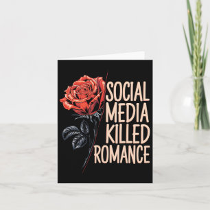 Soziale Medien töteten Romance Meme Valentine Red Karte