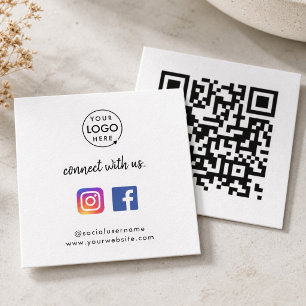 Soziale Medien Visitenkarte Instagram Facebook Q
