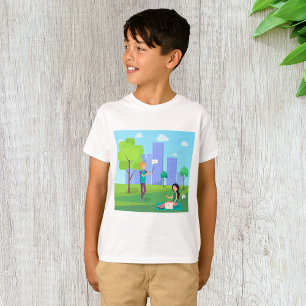 Soziale Medienkommunikation im Stadtpark T-Shirt