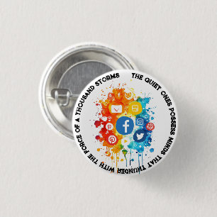 Soziale Netzwerk-Symbole, die ich zitiere: Stille Button