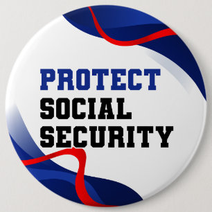 Soziale Sicherheit Politische Anti-Trump-Accessoir Button