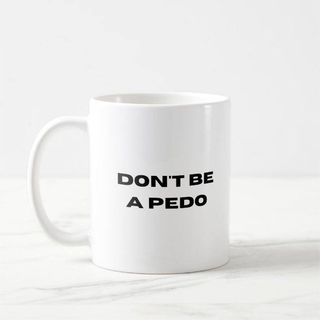 Soziale Verantwortung gegen Kinderpädophilie Kaffeetasse (Links)
