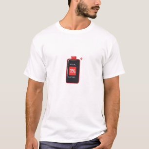 Sozialer Akku: 1 % T - Shirt - Minimalistischer Ak