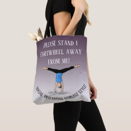 Sozialer distanzierter Beifall, Gymnast, Akro, Zir Tasche