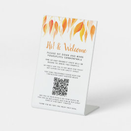 Sozialer distanzierter Gast kontaktloser QR-Code f Sockelschild