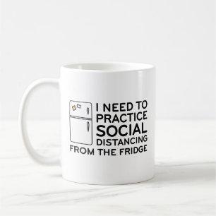Sozialer Kühlschrank Kaffeetasse