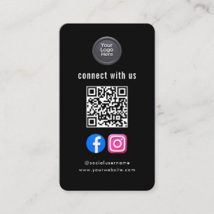 Sozialer Medien-QR-Code Modern Pro Minimalistisch Visitenkarte