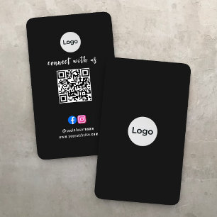 Sozialer Medien-QR-Code Modern Pro Minimalistisch Visitenkarte