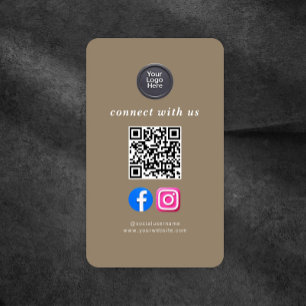 Sozialer Medien-QR-Code Modern Pro Minimalistisch Visitenkarte