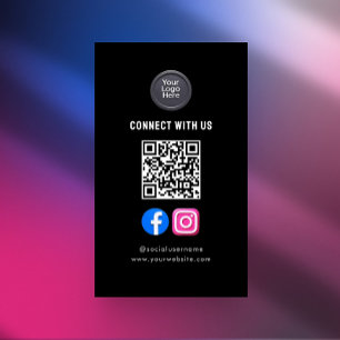 Sozialer Medien-QR-Code Modern Pro Minimalistisch Visitenkarte