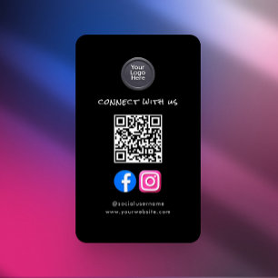 Sozialer Medien-QR-Code Modern Pro Minimalistisch Visitenkarte