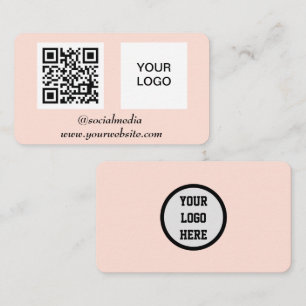 Sozialer Medien-QR-Code Pink Professionell Modern Visitenkarte