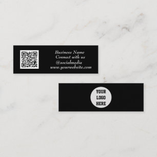 Sozialer Medien-QR-Code scannbar schwarz professio Mini Visitenkarte