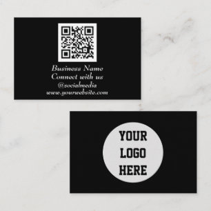 Sozialer Medien QR-Code scannbar Schwarz Professio Visitenkarte