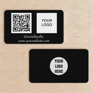 Sozialer Medien-QR-Code scannbar Schwarz Professio Visitenkarte