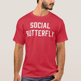 Sozialer Schmetterling Etrovert Zitat Lustig vinta T-Shirt