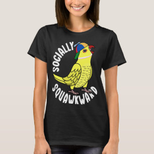Sozialer Squawkward Parrot I Yellow Indian Ringnec T-Shirt