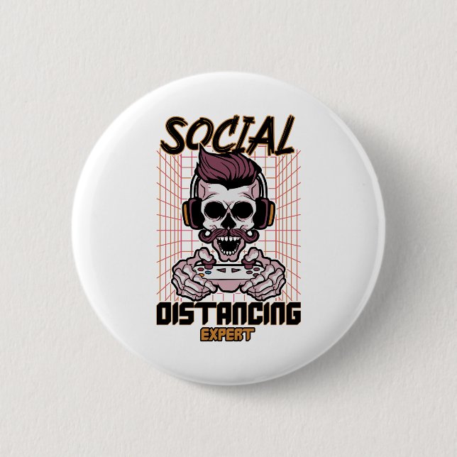 Soziales und professionelles Spieldesign Button (Vorderseite)