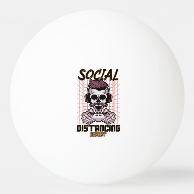 Soziales und professionelles Spieldesign Tischtennisball (Vorderseite)