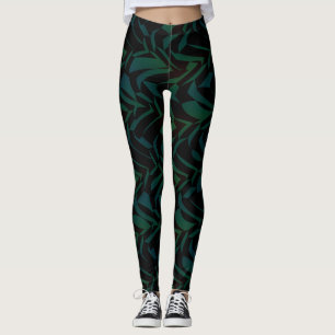 Soziales Wildes tropisches Leaf-Muster Leggings
