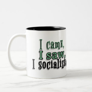 sozialisieren zweifarbige tasse