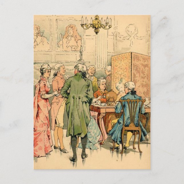 Sozialisierung des 18. Jahrhunderts Postkarte (Vorderseite)