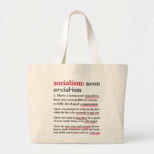 Sozialismus definiert Jumbo-Tasche Jumbo Stoffbeutel