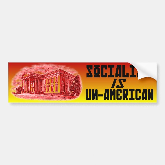 Sozialismus ist UNO-Amerikanisch Autoaufkleber (Vorne)