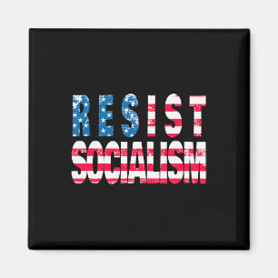 Sozialismus - Patriotische Flagge der USA - Antiso Magnet