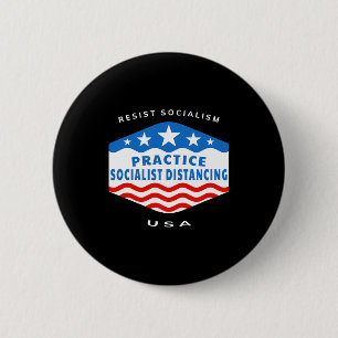 Sozialismus - sozialistische Distanzierung praktiz Button