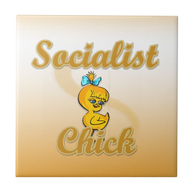 Sozialist Chick Fliese (Vorderseite)