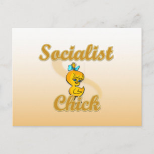 Sozialist Chick Postkarte