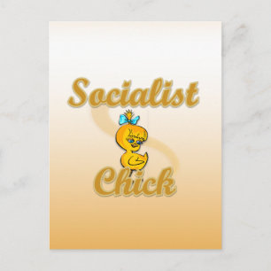 Sozialist Chick Postkarte