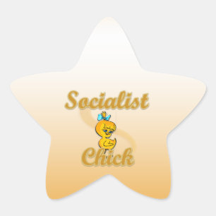 Sozialist Chick Stern-Aufkleber