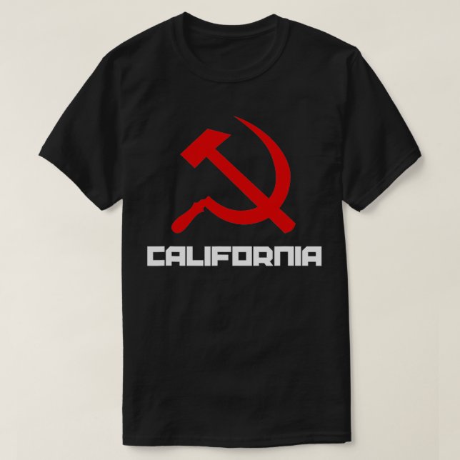 Sozialistisch-kommunistisches Kalifornien-Hammer-S T-Shirt (Design vorne)