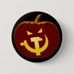Sozialistische Kürbislaterne Button