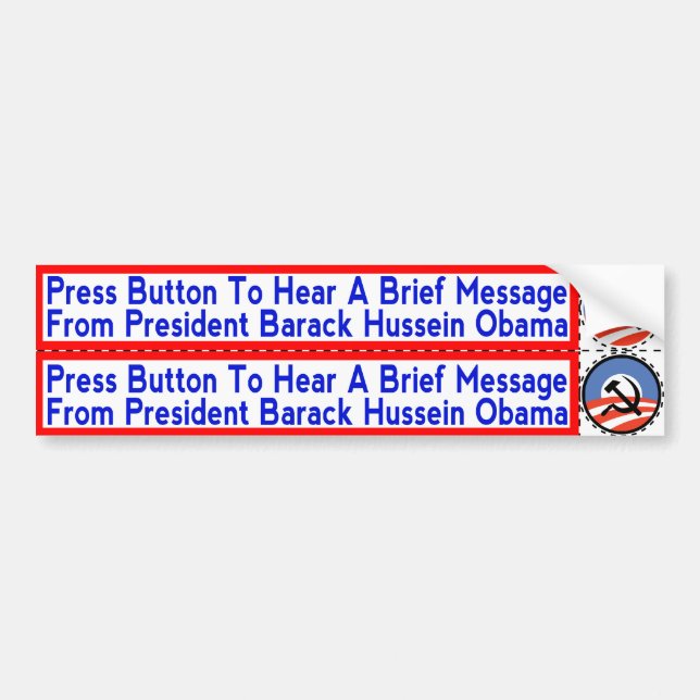 Sozialistische Obama-Aufkleber, zum auf Autoaufkleber (Vorne)