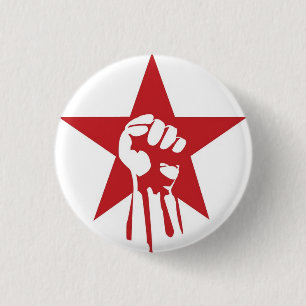 Sozialistischer Faust-Knopf Button
