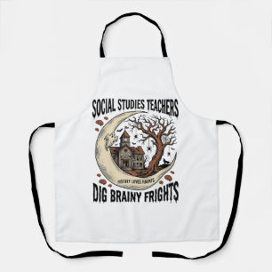 Sozialkunde-Lehrer-Shirt Spooky Brainy Frights Schürze