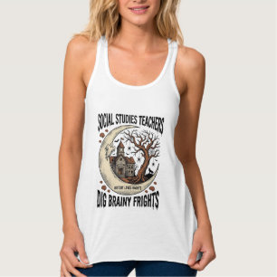 Sozialkunde-Lehrer-Shirt Spooky Brainy Frights Tank Top