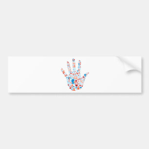 Sozialnetz-Hand Autoaufkleber